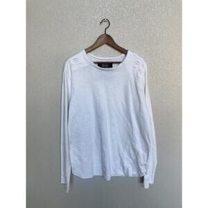 Broken Threads Womens White Distressed Pullover Sweater Size XL Long Sleeve